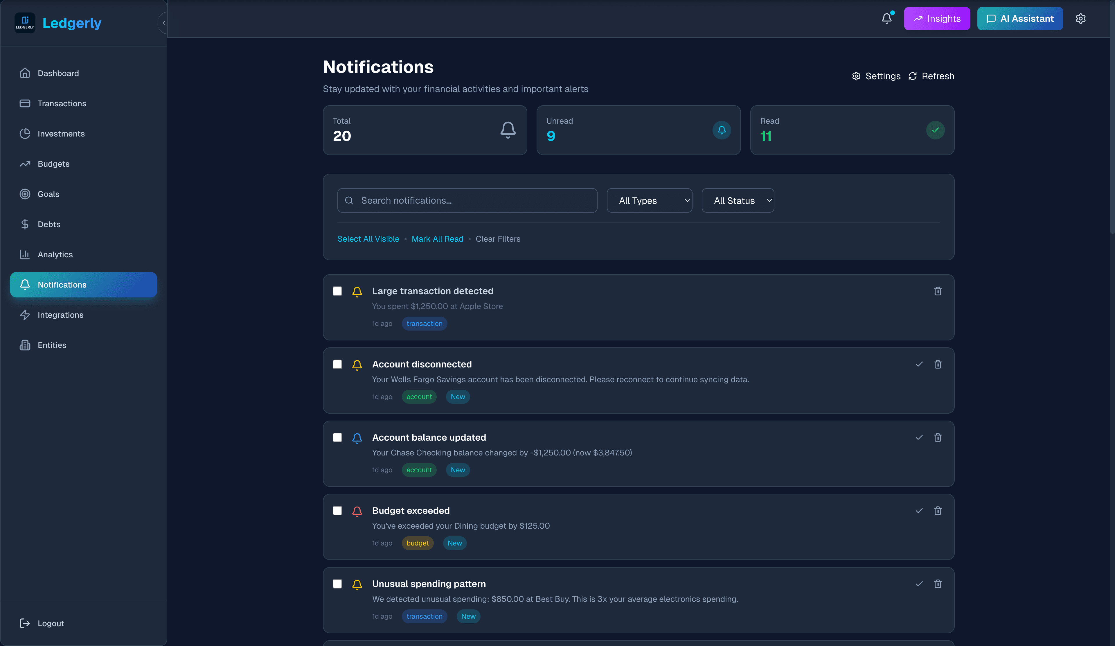 Real-Time Tracking Screenshot